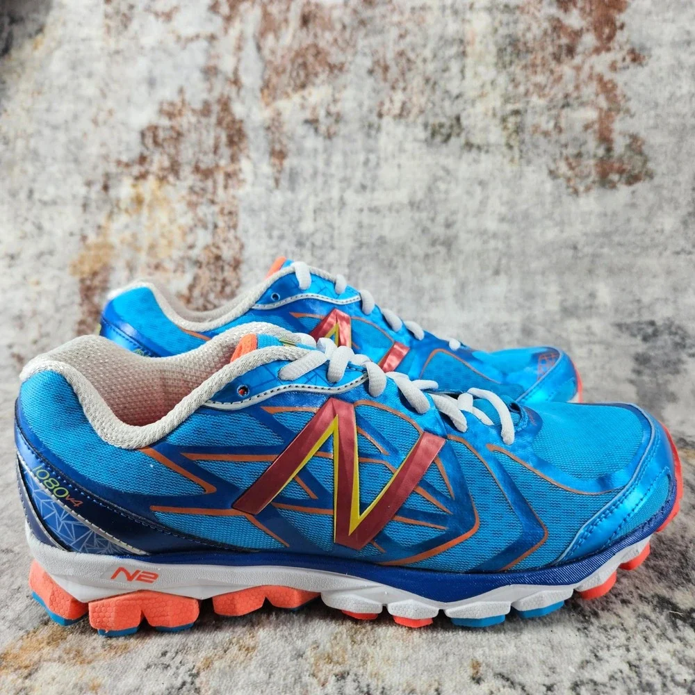 New Balance Fresh Foam 1080v4‎ Running Shoes Womens 8.5 B Blue Orange W1080BW4 - Picture 4 of 15